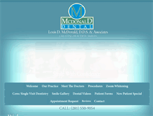 Tablet Screenshot of mcdonalddental.com